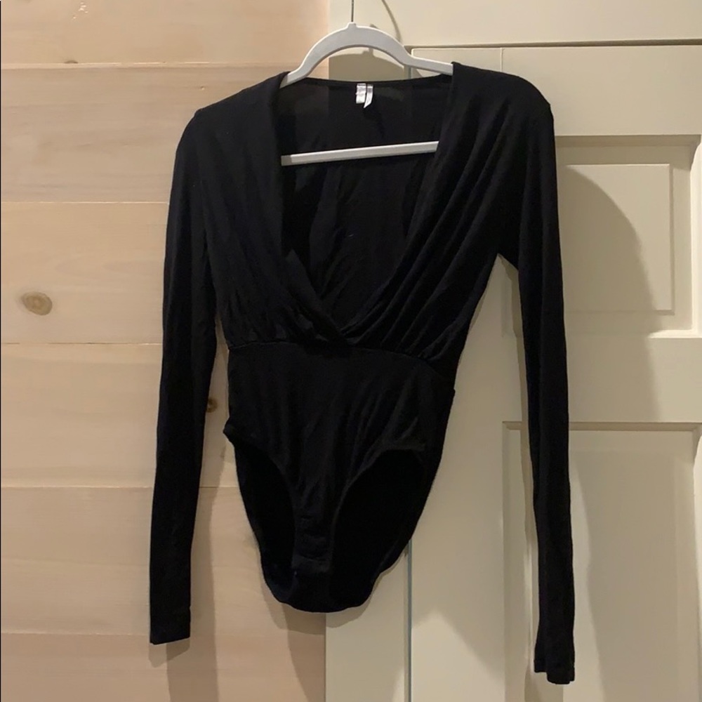 Urban Outfitters Black Deep V Body Suit